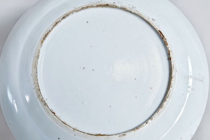 古玩陶瓷清咸豐·廣五彩細路虎溪三笑賞盤拍賣，當前價格5000元