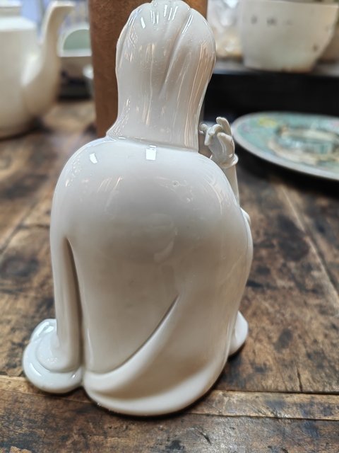 古玩陶瓷德化白瓷觀音造像拍賣，當前價格380元