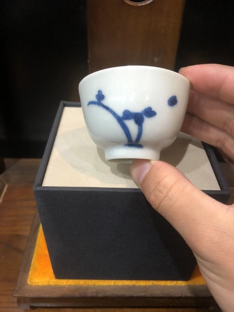 古玩陶瓷(精品花神杯)清·康熙·青花留白·花神杯拍賣,當前價格768元