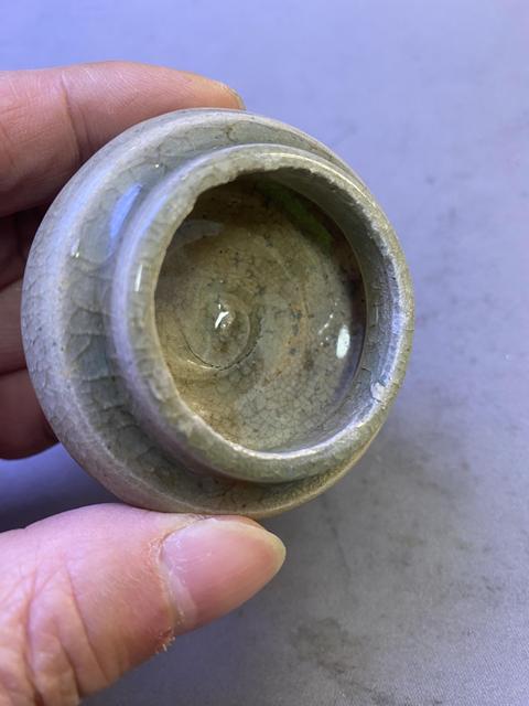 古玩陶瓷龍泉青瓷蓋罐拍賣，當前價格1200元