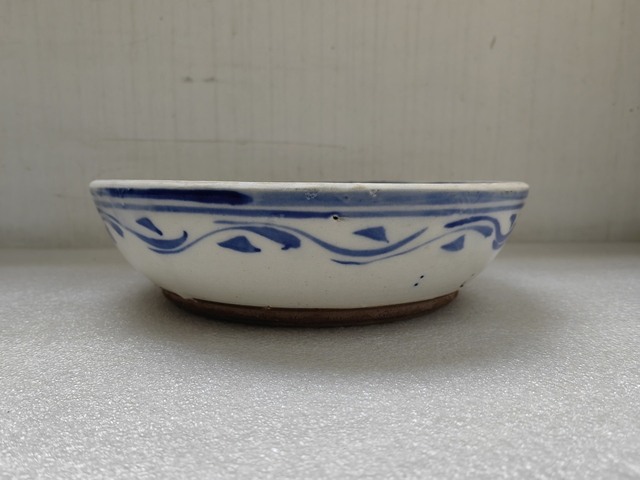古玩陶瓷青花魚藻紋淺碗拍賣,當前價格398元