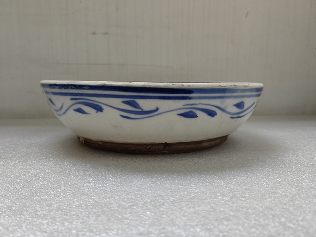 古玩陶瓷青花魚藻紋淺碗拍賣,當前價格398元