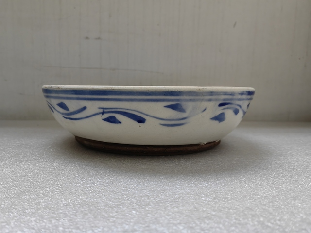 古玩陶瓷青花魚藻紋淺碗拍賣,當前價格398元