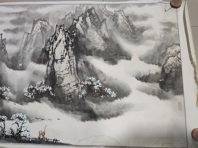 古玩字畫名家李雨石 山水拍賣，當前價格268元
