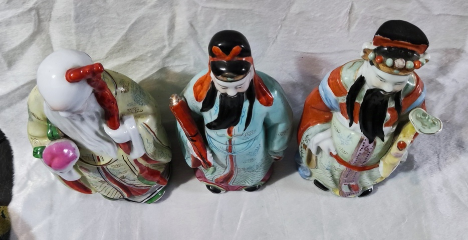 古玩陶瓷福祿壽三星人物塑像拍賣,當前價格788元