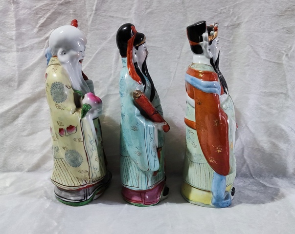 古玩陶瓷福祿壽三星人物塑像拍賣,當前價格788元