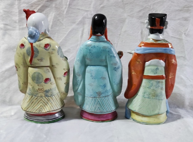 古玩陶瓷福祿壽三星人物塑像拍賣,當前價格788元