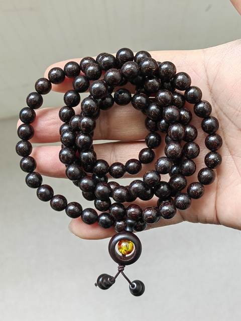 古玩雜項小葉金星紫檀串珠拍賣,當前價格298元