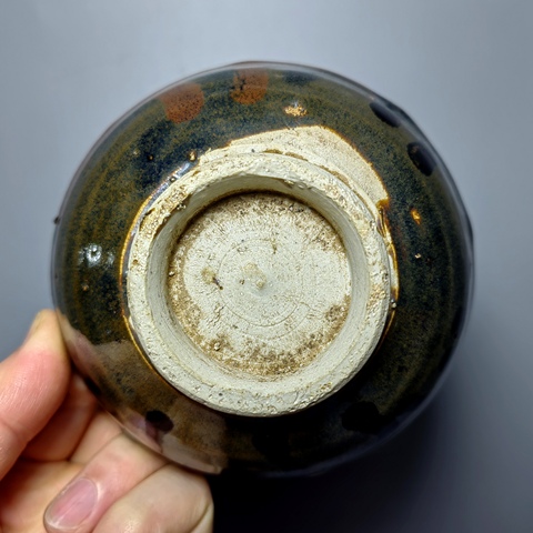 古玩陶瓷明代?磁州窯黑釉茶碗拍賣,當前價格1200元