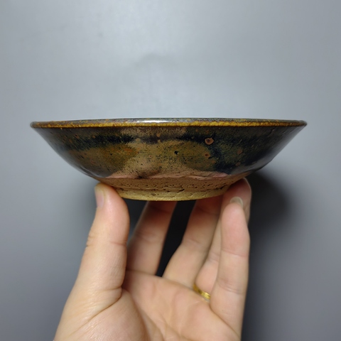 古玩陶瓷元代,磁州窯鐵銹斑茶碗拍賣,當前價格999元