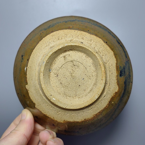 古玩陶瓷元代,磁州窯鐵銹斑茶碗拍賣,當前價格999元
