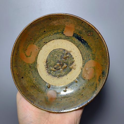 古玩陶瓷元代,磁州窯鐵銹斑茶碗拍賣,當前價格999元