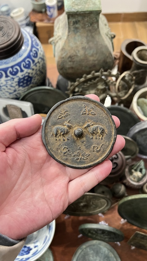 古玩雜項清代銅鏡拍賣,當前價格999元