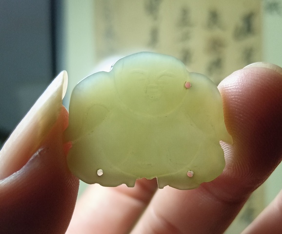 古玩玉器清代和田玉雕“佛公帽花”拍賣,當(dāng)前價(jià)格1200元