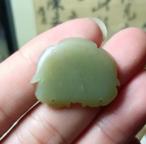古玩玉器清代和田玉雕“佛公帽花”拍賣,當(dāng)前價(jià)格1200元