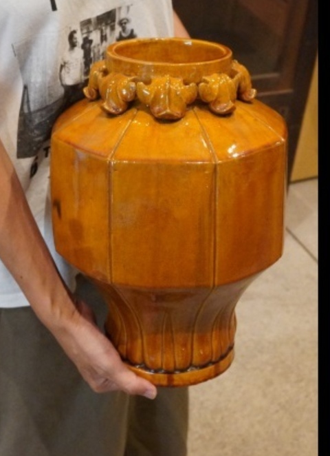 古玩陶瓷黃釉罐拍賣，當前價格3800元