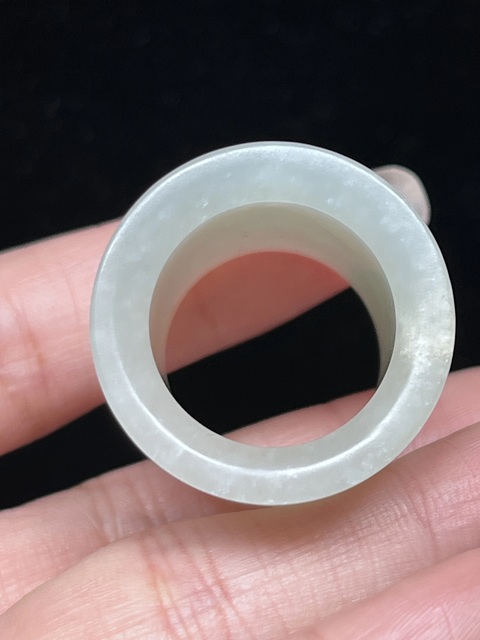 古玩玉器清·和田白玉扳指拍賣,當前價格8888元