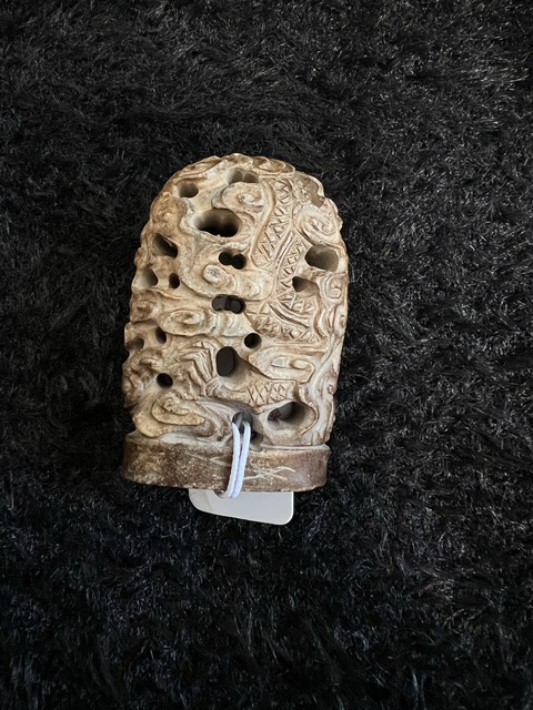 古玩玉器明代官造爐頂 壽衣沁火燒玉爐頂拍賣，當(dāng)前價(jià)格22000元
