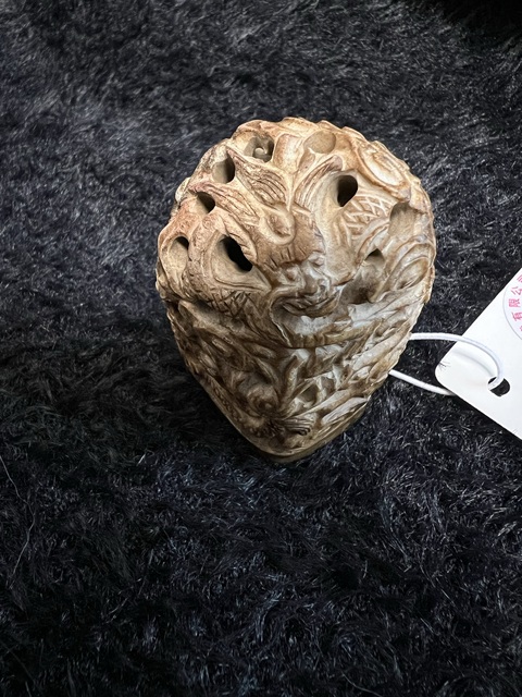 古玩玉器明代官造爐頂 壽衣沁火燒玉爐頂拍賣，當(dāng)前價(jià)格22000元