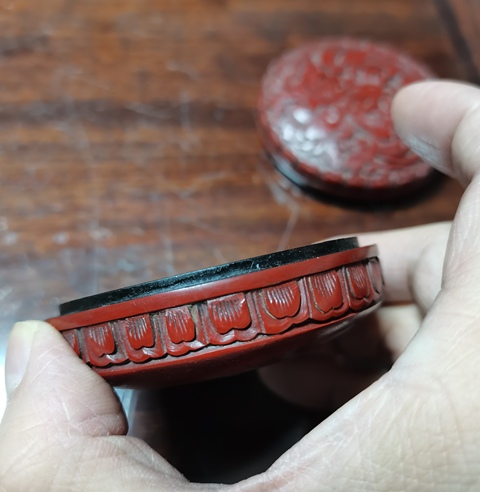 古玩雜項剔紅漆盒拍賣，當前價格1600元