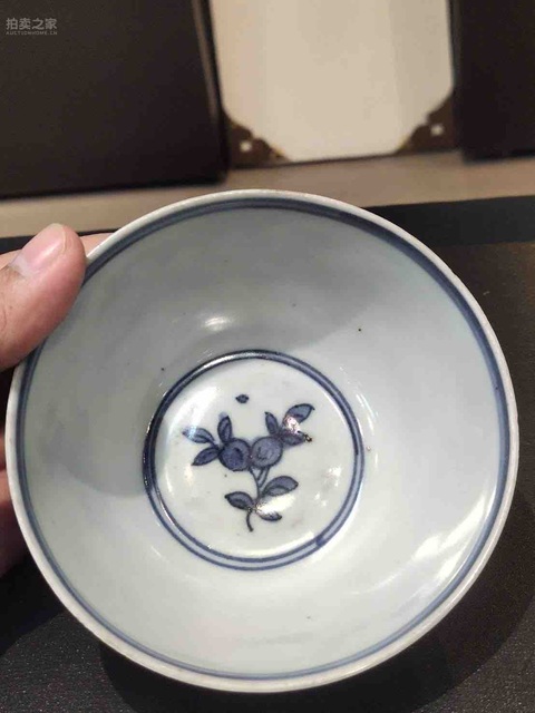 古玩陶瓷花鳥紋青花碗拍賣，當前價格8000元