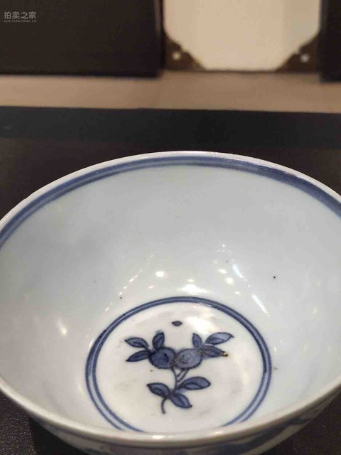 古玩陶瓷花鳥紋青花碗拍賣，當前價格8000元