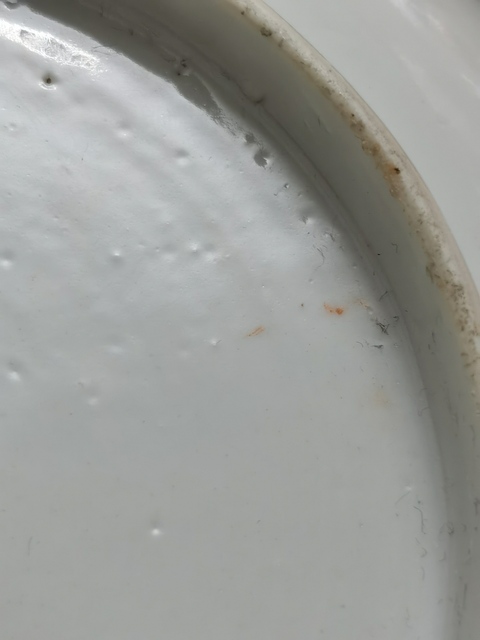 古玩陶瓷花蝶紋粉彩盤拍賣,當前價格288元