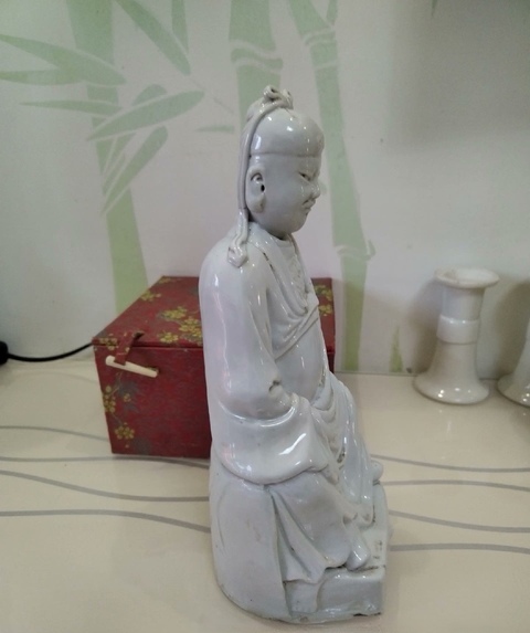 古玩陶瓷德化白瓷關(guān)公造像拍賣(mài),當(dāng)前價(jià)格1300元