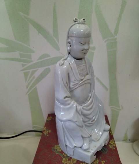 古玩陶瓷德化白瓷關(guān)公造像拍賣(mài),當(dāng)前價(jià)格1300元