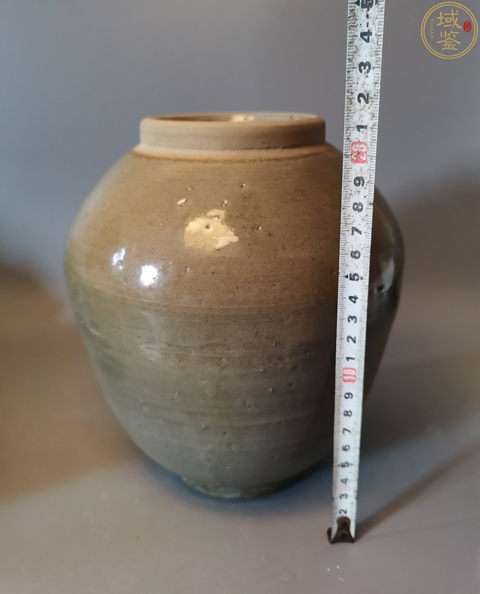 古玩陶瓷元明時期龍泉青瓷茶葉罐拍賣,當(dāng)前價格490元