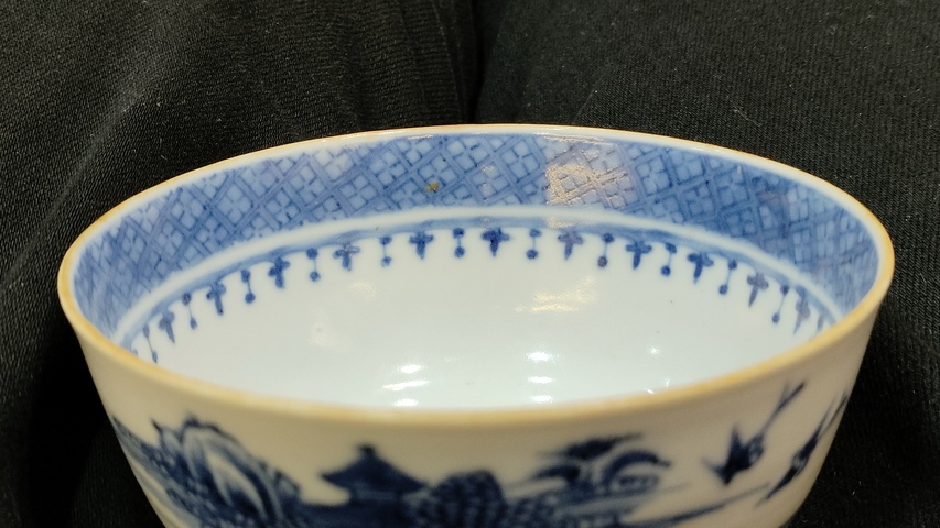 古玩陶瓷青花山水故事紋茶碗拍賣,當前價格2588元