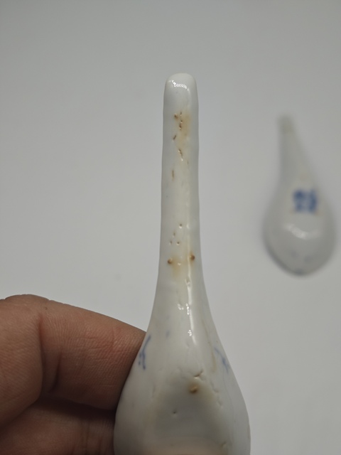 古玩陶瓷青花獅子滾繡球勺子2把拍賣,當前價格788元