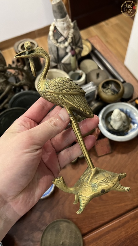古玩雜項龜鶴齊壽擺件拍賣，當前價格299元