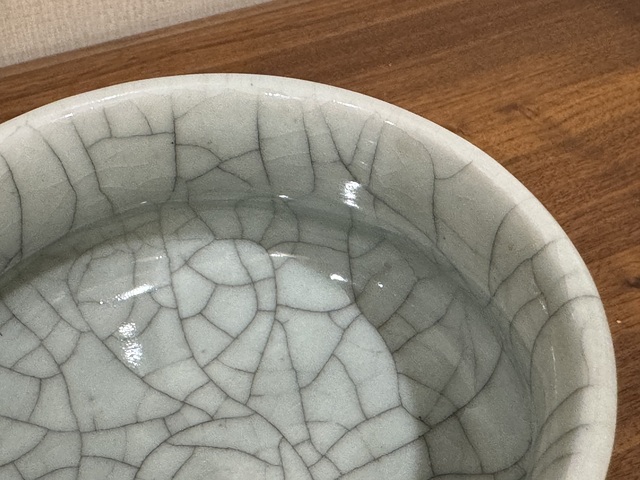 古玩陶瓷清雍正“仙窯吳震”款哥釉爐拍賣，當前價格32500元