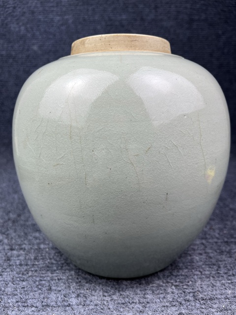 古玩陶瓷乾隆豆青釉罐子拍賣，當(dāng)前價(jià)格4988元