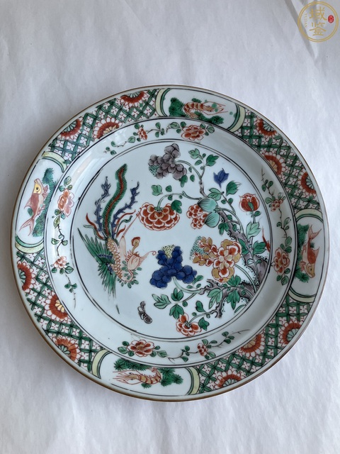 古玩陶瓷康雍鳳凰牡丹紋五彩描金盤一對拍賣,當前價格12000元