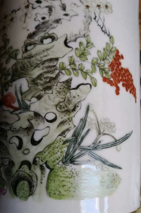 古玩陶瓷花卉紋帽筒拍賣,當(dāng)前價格16800元