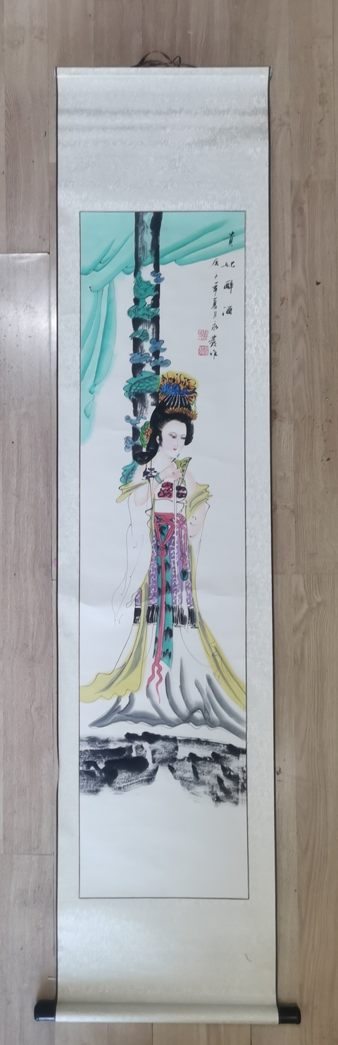 古玩字畫國家一級美術師桂林美協黃永發貴妃醉酒拍賣,當前價格699元