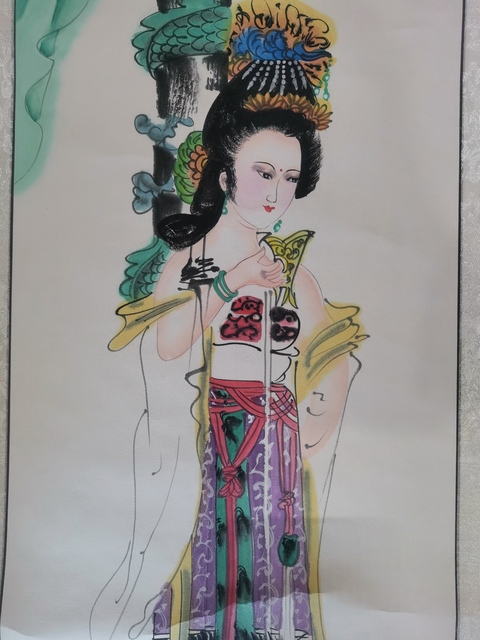 古玩字畫國家一級美術師桂林美協黃永發貴妃醉酒拍賣,當前價格699元