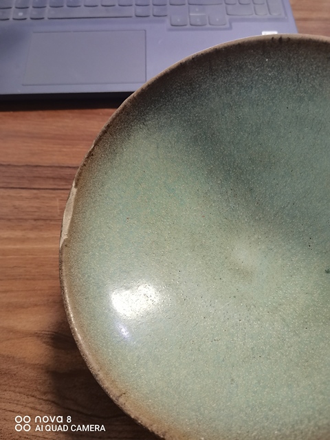 古玩陶瓷元·鈞窯天藍釉碗真品鑒賞圖