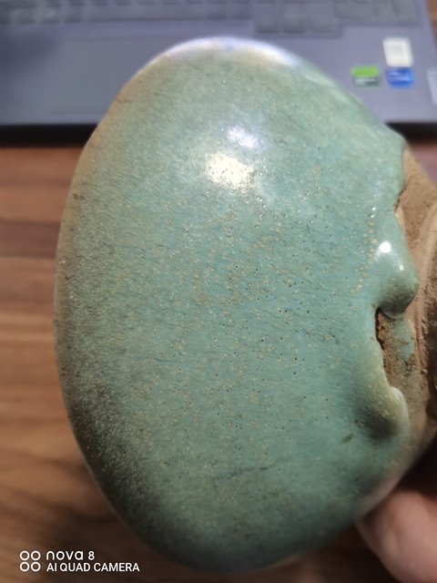 古玩陶瓷元·鈞窯天藍釉碗真品鑒賞圖