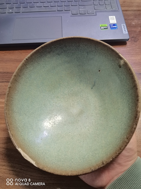 古玩陶瓷元·鈞窯天藍釉碗真品鑒賞圖
