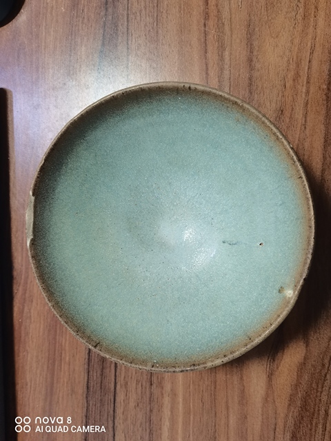 古玩陶瓷元·鈞窯天藍釉碗真品鑒賞圖