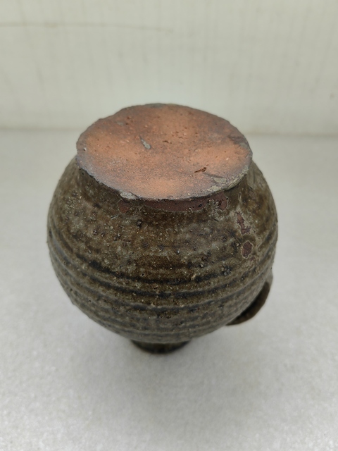 古玩陶瓷褐釉花澆拍賣,當前價格680元