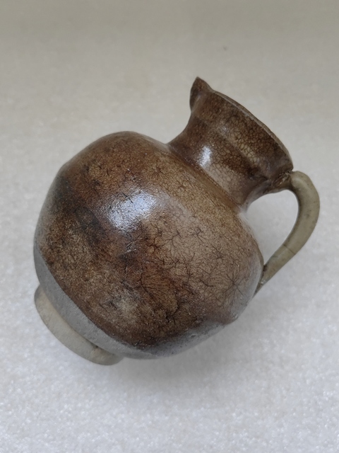 古玩陶瓷褐釉花澆拍賣，當前價格680元