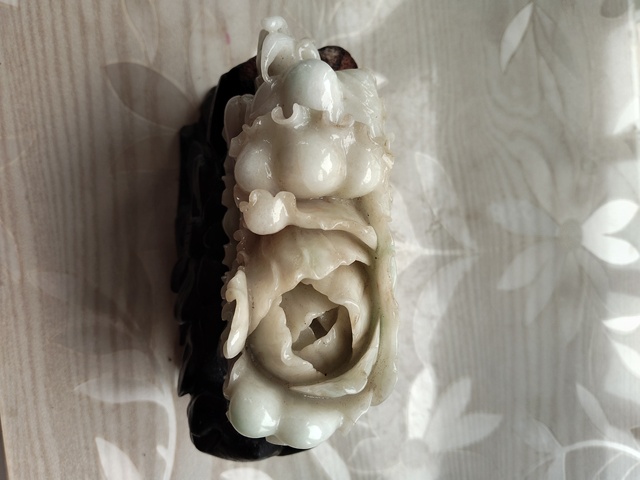 古玩玉器翡翠雕“白菜”擺件拍賣(mài)，當(dāng)前價(jià)格12880元