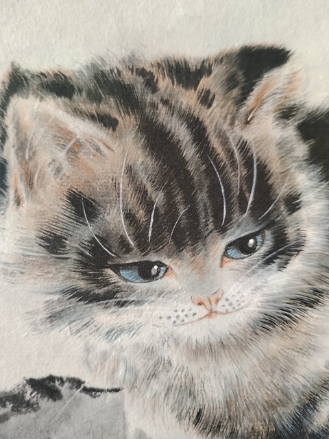 古玩字畫陳蓮濤貓趣圖拍賣，當前價格3700元