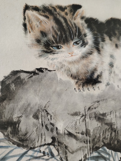 古玩字畫陳蓮濤貓趣圖拍賣，當前價格3700元