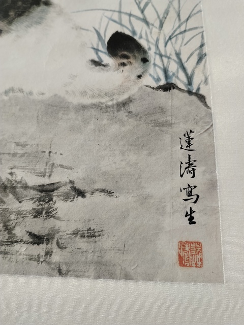 古玩字畫陳蓮濤貓趣圖拍賣，當前價格3700元