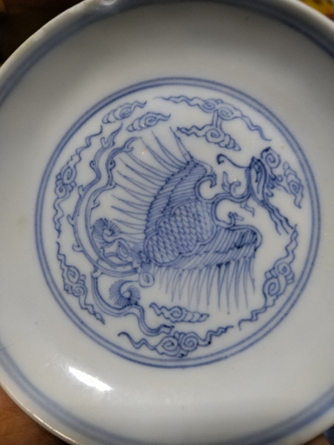 古玩陶瓷鳳紋盤拍賣，當前價格6800元
